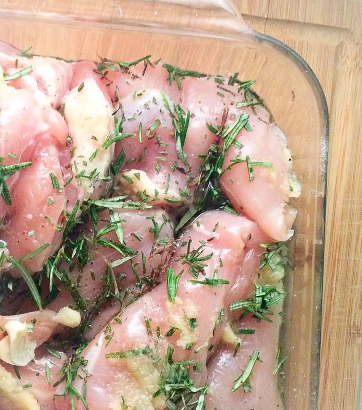 Rosemary Chicken, Up close, Uncooked