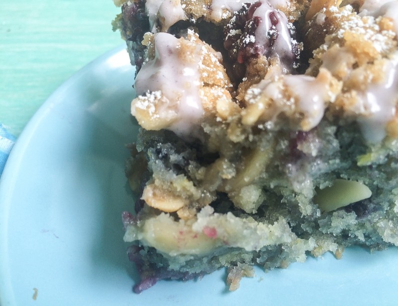 Blackberry Coffee Cake with Almonds