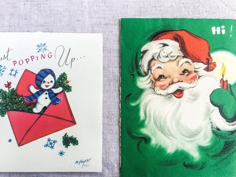 Vintage Christmas Cards from Portland Goodwill