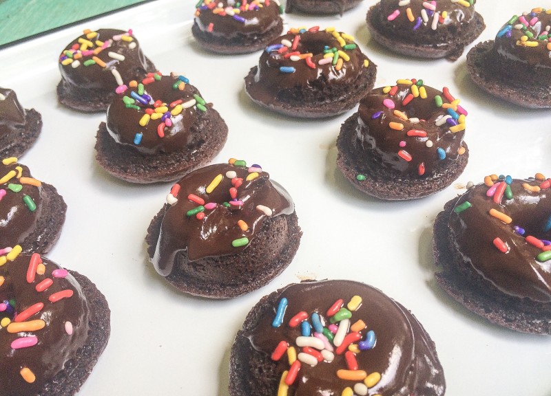 Homemade Chocolate Buttermilk Donuts with Sprinkles