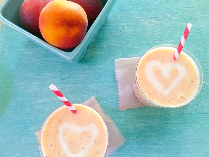 Healthy Peach Smoothie with Orange