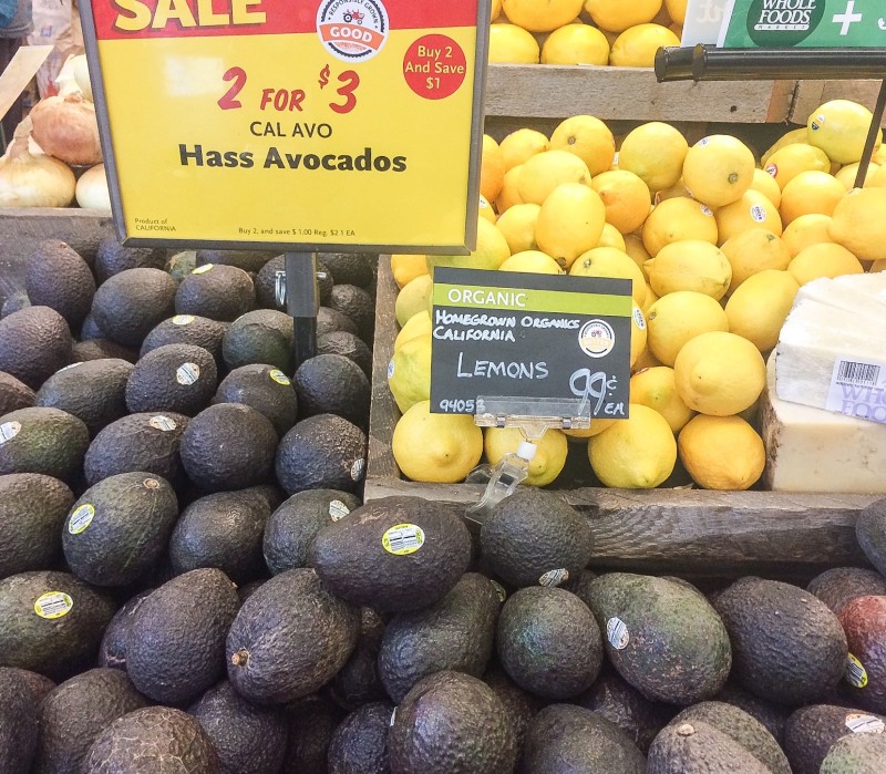 Avocados and Lemons at Whole Foods, Portland