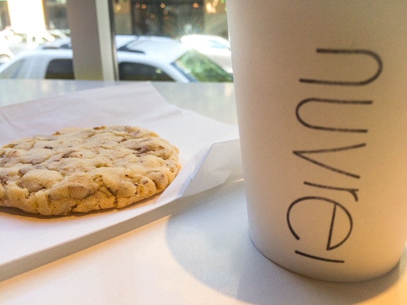 Almond Cookie and Hot Chocolate at Nuvrei, Portland