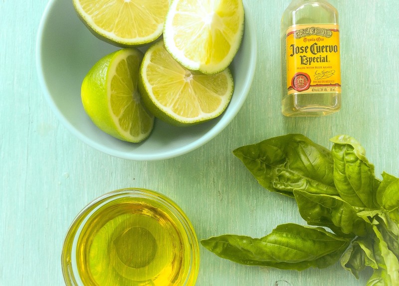 Grilled Chicken Marinade: Limes, Tequila, Basil and Olive OIl