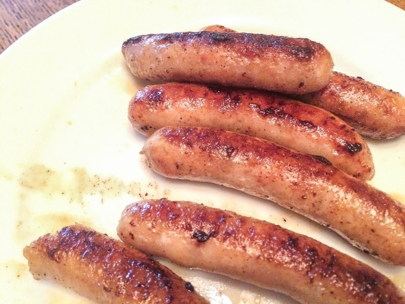 Chicken Maple Sausages for Breakfast for Dinner