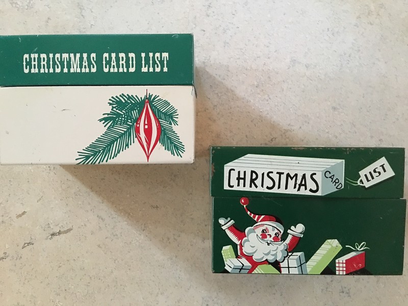 Retro Vintage Christmas Card Box