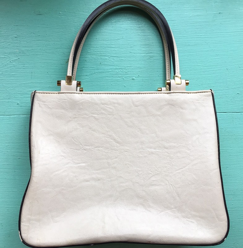 White Leather Mondani Purse from Portland Goodwill
