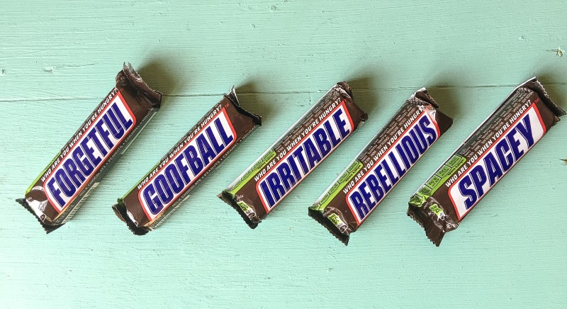 Snickers for Dark Chocolate Caramel Brownies