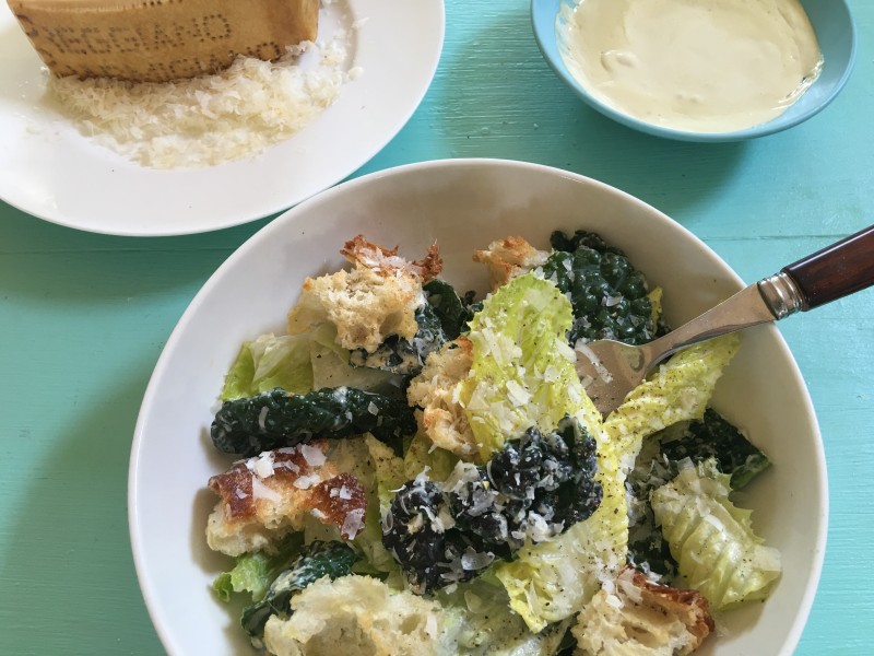 NYT Kale Romaine Caesar Salad