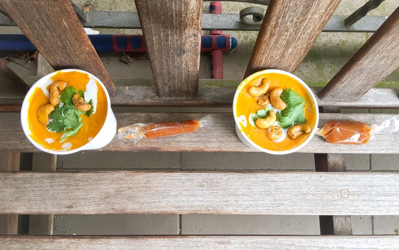 Roasted Kabocha and Panang Curry Soup