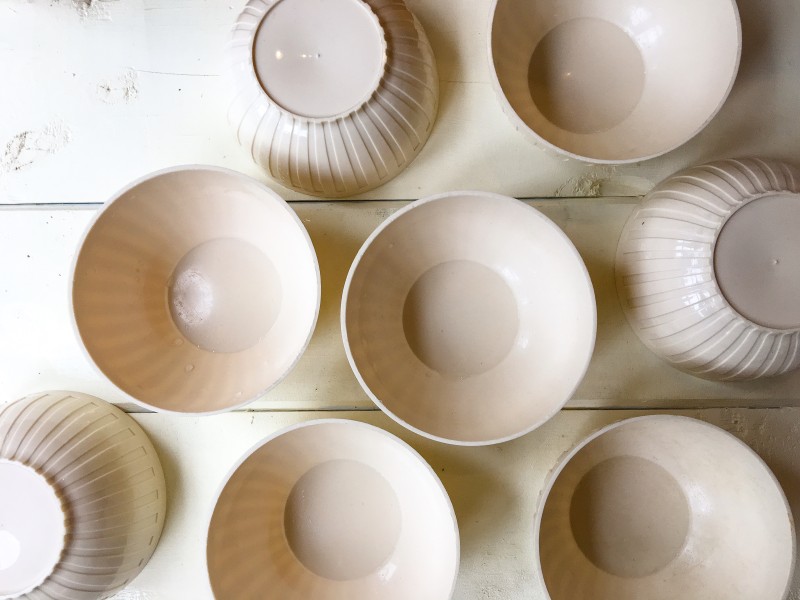 White Bowls from Goodwill BIns