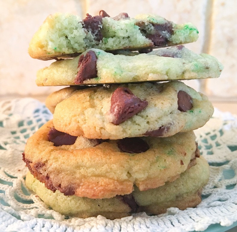 Holiday Cookies -- Dark Chocolate and Andes Mint Sugar Cookie