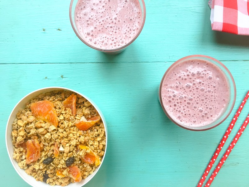 Clementine Granola and Smoothies