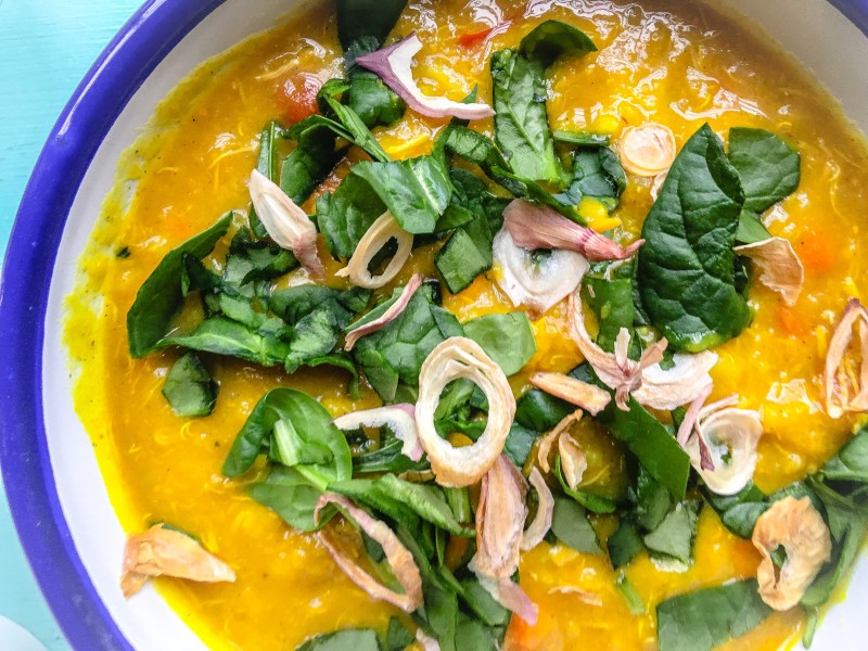 Chicken and Turmeric and Dal Soup