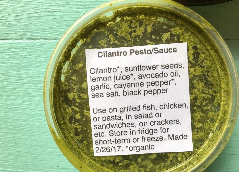 Portland PDX Food Swap - Cilantro Pesto