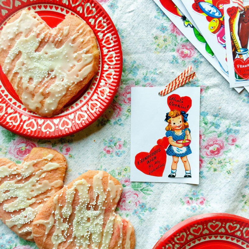 Valentines Vintage and Almond Butter Cookies