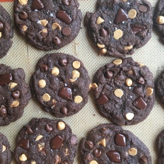 Dark Chocolate Peanut Butter Chip Cookies
