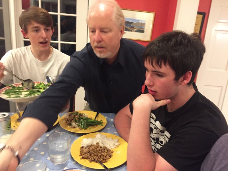 Christian and Boys Dinner
