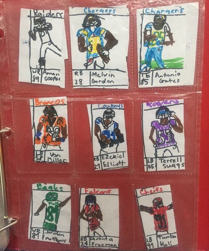 Christian Hand-Drawn Football Cards
