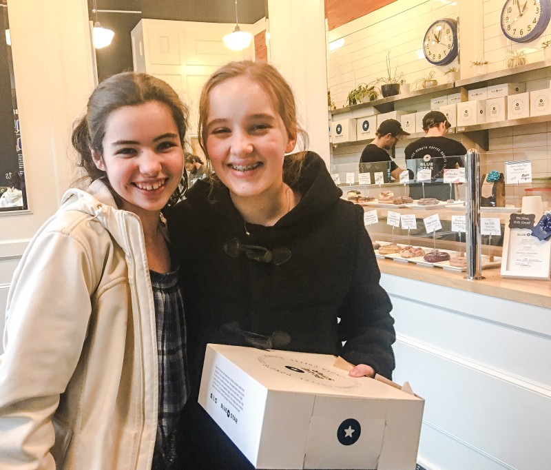 Charlotte and Grace at Blue Star Donuts Portland