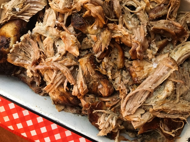 Pork Carnitas style, cooking for a crowd