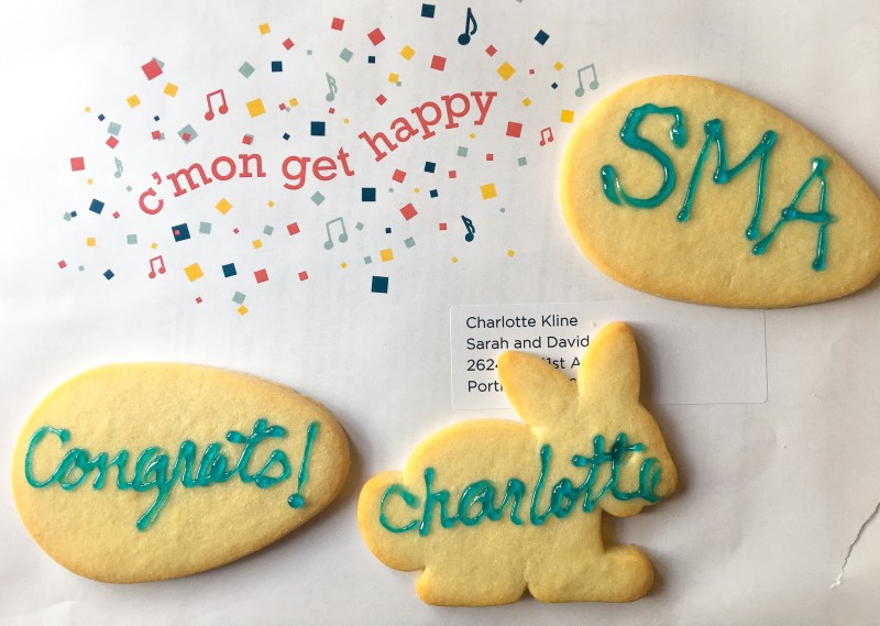 Charlotte SMA letter cookies