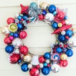 Vintage Wreath Ornaments 4th of July