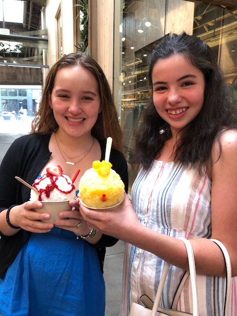 Charlotte and Grace Shave Ice Portland PDX