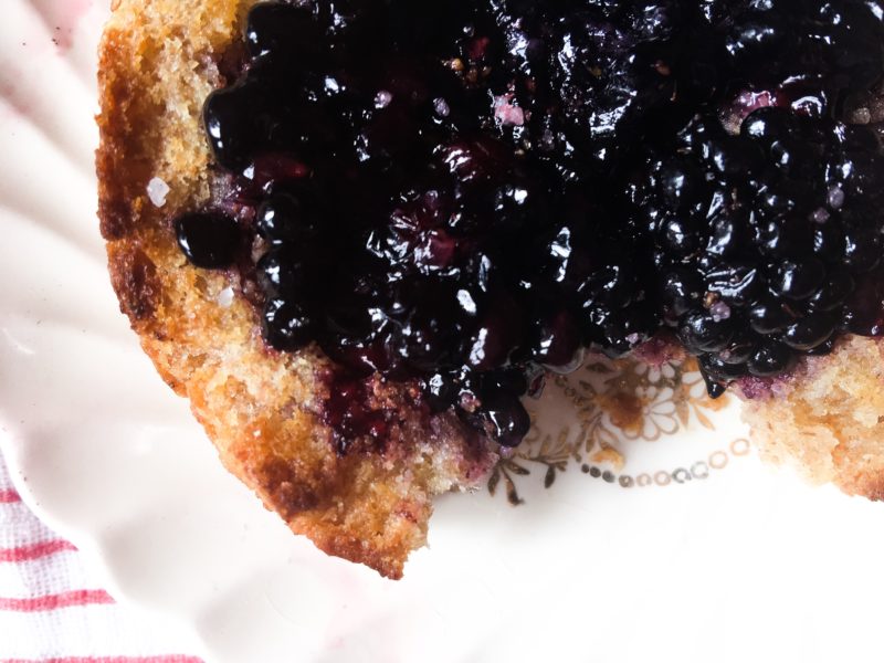 scone with blackberries