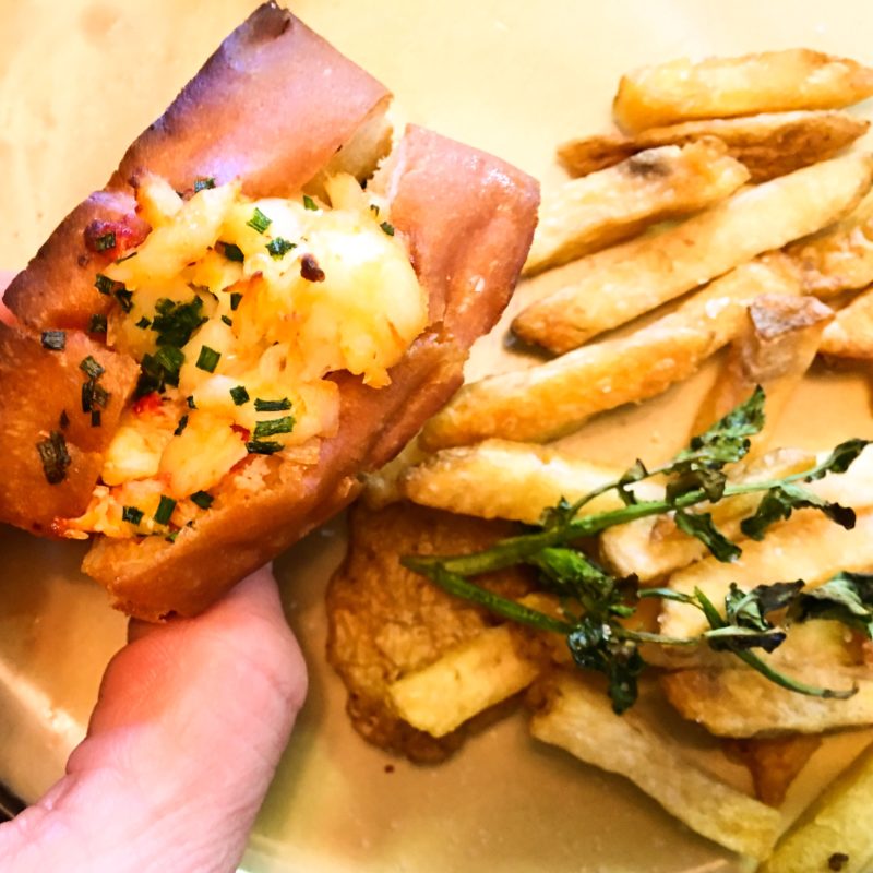 Lobster roll and fries Connie and Ted's LA
