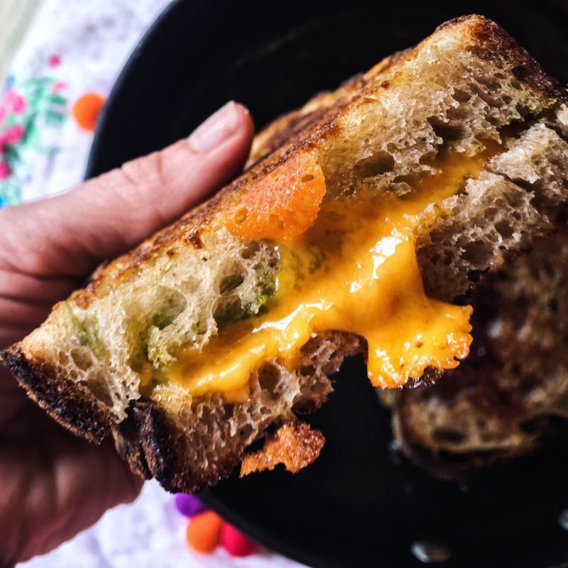 Grilled cheese with Pesto