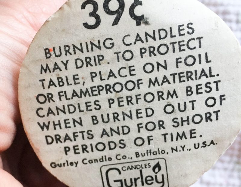vintage Gurley candles