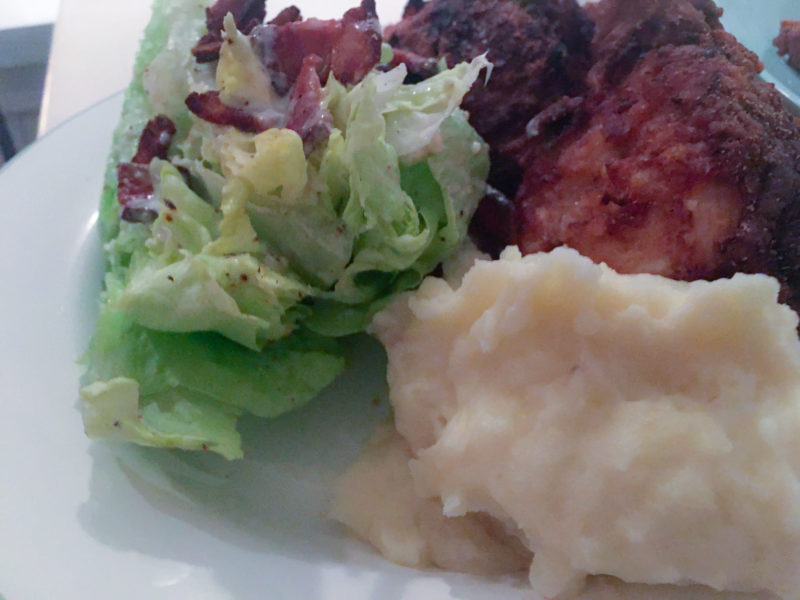 Wedge Salad, Fried Chicken, Mashed Potatoes