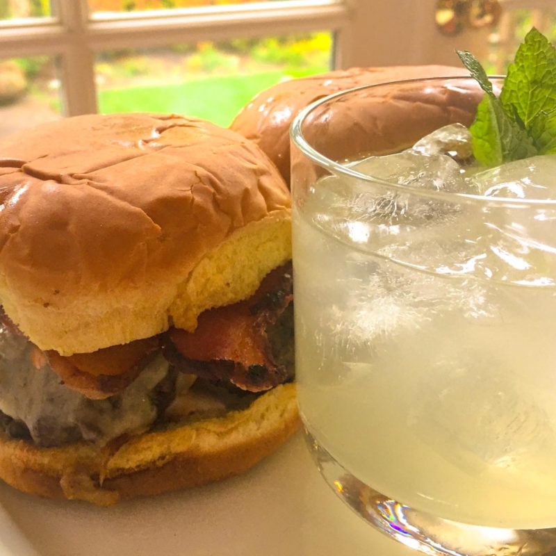 burgers and cocktails